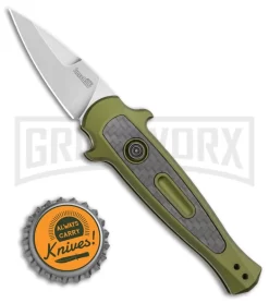 Kershaw Launch 12CA Legal OD Green Automatic Knife - SW Plain -Knives Sale Online Shop Kershaw Launch 12 CA Legal Stiletto Automatic Knife OD Green 1.9 SW BHQ 117837 LS Bottlecap large