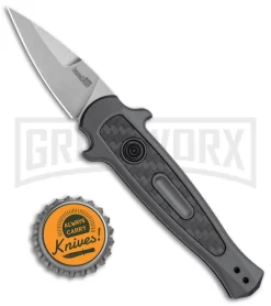 Kershaw Launch 12 CA Legal Black Automatic Knife - Stonewash Plain -Knives Sale Online Shop Kershaw Launch 12 Call Legal Stiletto Auto Grey KER7130GRYSW BHQ 114624 jr bottlecap large