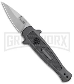 Kershaw Launch 12 CA Legal Black Automatic Knife - Stonewash Plain