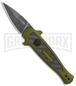 Kershaw Launch 12 CA Legal OD Green Automatic Knife - Black SW Plain