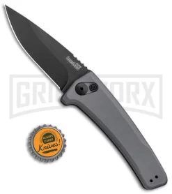 Kershaw Launch 3 Gray Aluminum Automatic Knife - Black Plain -Knives Sale Online Shop Kershaw Launch 3 Auto Gray Aluminum Black KER7300GRYBLK BHQ 92080 jr bottlecap large