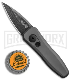 Kershaw Launch 4 Gray Automatic Knife CA Legal - Damascus Plain -Knives Sale Online Shop Kershaw Launch 4 CA Legal Auto Gray Damascus BHQ 86760 er bottlecap large