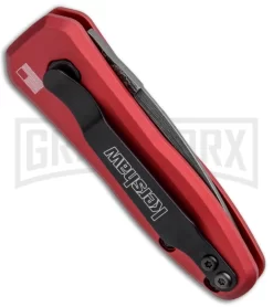 Kershaw Launch 4 Red Automatic Knife CA Legal - Damascus Plain -Knives Sale Online Shop Kershaw Launch 4 CA Legal Auto Red Damascus 7500RDDAM BHQ 91649 jr side large