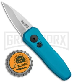 Kershaw Launch 4 Automatic Knife Teal CA Legal - Stonewash Plain -Knives Sale Online Shop Kershaw Launch 4 CA Legal Auto Teal SW KER7500TEALSW BHQ 92074 jr bottlecap large