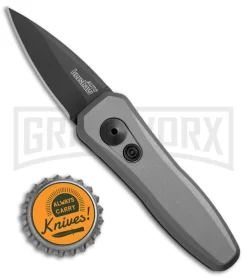 Kershaw Launch 4 Gray Automatic Knife CA Legal - Black Plain -Knives Sale Online Shop Kershaw Launch 4 CA Legal Gray Black KER7500GRYBLK BHQ 74062 jr bottlecap large