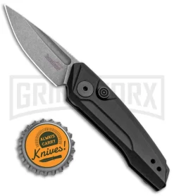 Kershaw Launch 9 Black Automatic Knife CA Legal - Stonewash Plain -Knives Sale Online Shop Kershaw Launch 9 Auto Black Working Finish 7250 BHQ 94066 jr bottlecap large
