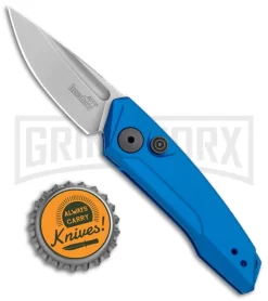 Kershaw Launch 9 Blue Automatic Knife CA Legal - Stonewash Plain -Knives Sale Online Shop Kershaw Launch 9 Auto Blue Working KER7250BLUSW BHQ 113299 jr bottlecap large