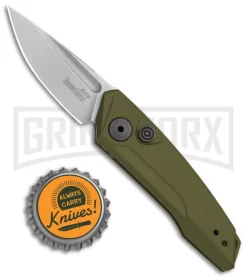 Kershaw Launch 9 OD Green Automatic Knife CA Legal - Stonewash Plain -Knives Sale Online Shop Kershaw Launch 9 Auto OD Green Working KER7250OLSW BHQ 113298 jr bottlecap large