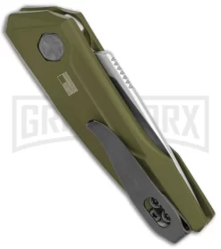 Kershaw Launch 9 OD Green Automatic Knife CA Legal - Stonewash Plain -Knives Sale Online Shop Kershaw Launch 9 Auto OD Green Working KER7250OLSW BHQ 113298 jr side large