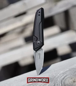 Kershaw Launch 9 Black Automatic Knife CA Legal - Stonewash Plain -Knives Sale Online Shop Kershaw Launch 9 Automatic Knife Black Working Finish 7250 BHQ 94066 kp wood web large
