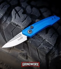 Kershaw Launch 9 Blue Automatic Knife CA Legal - Stonewash Plain -Knives Sale Online Shop Kershaw Launch 9 Automatic Knife Blue Working 7250BLUSW BHQ 113299 kp tire web large