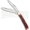 Klass Modified Trapper Red Jigged Bone Pocket Knife