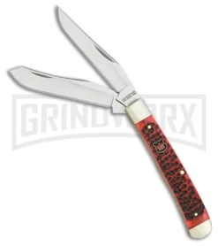 Klass Modified Trapper Red Jigged Bone Pocket Knife