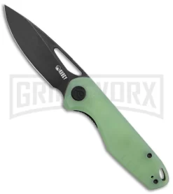 Kubey Doris Jade G-10 Liner Lock Knife - Black Plain