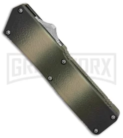 Lightning Camo D/A OTF Automatic Knife - Two-Tone Plain -Knives Sale Online Shop Lightning Camo DA Two Tone Plain BP 30356 er spine large