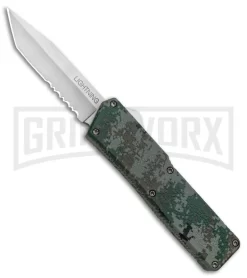 Lightning Digi Camo D/A OTF Automatic Knife - Tanto Satin Serr