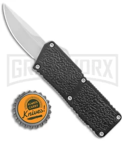 Lightning Fireball Black D/A OTF Automatic Knife - Drop Point Satin Plain -Knives Sale Online Shop Lightning Fireball Black DA OTF Auto Satin DP GX 37421 jr bottlecap large
