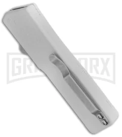 Lightning White D/A OTF Automatic Knife - Black Dagger Serr 4TH18 -Knives Sale Online Shop Lightning White Blk Dagg Serr BP 18951 jr side large