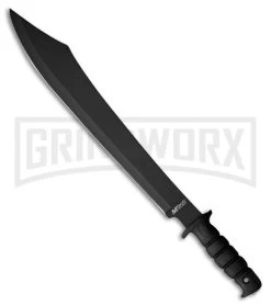 M-Tech Armadillo Black Machete W/ Compass - Black Plain