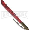 M-Tech Dead Headz Brown Paracord Machete - Red Plain