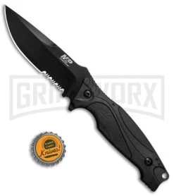 M&P M2.0 1085880 Black Fixed Blade Knife - Black Serr -Knives Sale Online Shop MP M2.0 Fixed Black Black Serr 1085880 BHQ 82372 jr bottlecap large