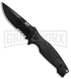 M&P M2.0 1085880 Black Fixed Blade Knife - Black Serr