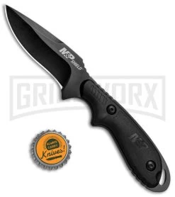 M&P Shield 1084320 Black Fixed Blade Knife Black - Black Plain -Knives Sale Online Shop MP Shield Fixed Black Black 1084320 BHQ 82371 jr bottlecap large