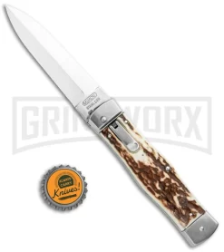 Mikov 241 Predator Double Bolster Stag Automatic Leverlock Knife -Knives Sale Online Shop Mikov 241 Predator Double Bolster Leverlock Auto Stag Polish BHQ 104173 jr bottlecap large