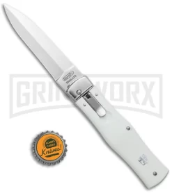 Mikov 241 Predator ABS White Automatic Lever Lock Knife - Satin Plain -Knives Sale Online Shop Mikov 241 Predator LL Auto ABS White Polish BHQ 30482 jr bottlecap large