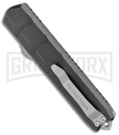 No Limit Knives Aardvark Black OTF Automatic Knife Black - Satin Plain -Knives Sale Online Shop No Limit Knives Aardvark DA OTF Auto Black Satin BHQ 102504 jr side large