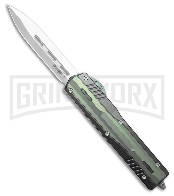 No Limit Night Stalker II Green D/E OTF Automatic Knife - Satin Plain M390 1 No Limit Night Stalker II Green D/E OTF Automatic Knife - Satin Plain M390