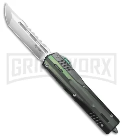 No Limit Night Stalker II Green S/E OTF Automatic Knife - Satin Plain M390
