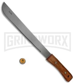 Okapi Slim Profile African Bolo Wood Machete Fixed Blade - Satin Plain -Knives Sale Online Shop Okapi Machete African Bolo Wood Slim Profile KO5000 BHQ 52526 jr bottlecap large