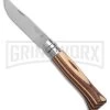 Opinel Knives No. 8 Laminated Brown Birchwood Folding Knife - Stainless Steel