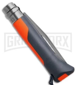 Opinel Knives No. 8 Outdoor Orange Folding Knife - Stainless Steel Serr -Knives Sale Online Shop Opinel Knives No. 8 Outdoor Stainless Steel Knife Orange 3in Serrr BHQ 14358 td side large
