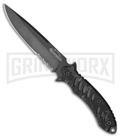 Remington F.A.S.T. Black Fixed Blade Knife - Black Serr