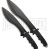 Renegade Tactical Steel Deep Woods Cobra 2-Piece Machete Set Black ABS - Black