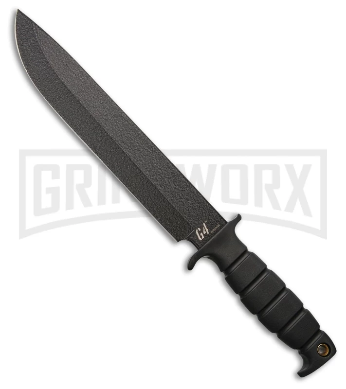 Renegade Tactical Steel G4 Survivor Black Rubber Fixed Blade Knife - Black Plain 1 Renegade Tactical Steel G4 Survivor Black Rubber Fixed Blade Knife - Black Plain