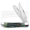 Roper Knives Trapper Green Jigged Bone Pocket Knife
