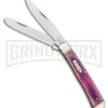 Rough Rider Guapo Trapper Purple Smooth Bone Pocket Knife