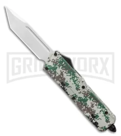 Rumble Digi Camo D/A OTF Automatic Knife - Tanto Satin