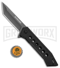Schrade U.G. Black G-10 Folding Knife - Tanto Gray Plain 1100044 -Knives Sale Online Shop SCH U.G. Liner Lock Knife BlackG10 Gray Tanto BHQ 93630 kp bottle cap large