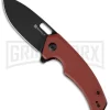SENCUT Acumen Burgundy G-10 Liner Lock Knife - Black Plain