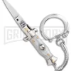 SKM 2.75" Italian Stiletto Keychain Gray Automatic Knife