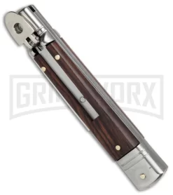 SKM 7.75" Slimline Cocobolo Leverlock Automatic Knife- Satin Swedge -Knives Sale Online Shop SKM Slimline Leverlock cocobolo satin BHQ 81879 er spine large