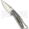 Sanrenmu Dominion Gray Manual Folding Knife - Satin Plain