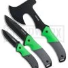Schrade Three Piece Green Rubber Outdoor Combo Pack