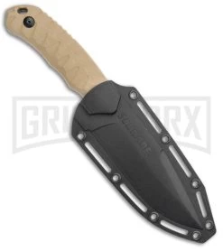 Schrade I-Beam Fixed Blade Knife Brown G-10 - Black Plain -Knives Sale Online Shop Schrade G 10 Modified Drop Fixed Tan Black 1136029 BHQ 125127 jr sheath large
