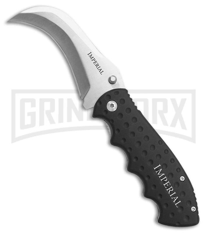 Schrade Imperial Condor Beak Black Aluminum Liner Lock Knife - Satin Plain 1 Schrade Imperial Condor Beak Black Aluminum Liner Lock Knife - Satin Plain