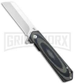 Schrade Lateral Green/Black G-10 Frame Lock Knife - Satin Plain